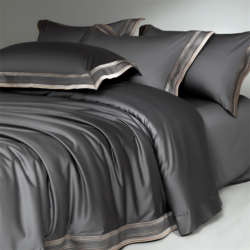 Picture of High-End 210-Count Xinjiang Long-Staple Cotton Four-Piece Set Class a Pure Cotton Bed Bed Sheets Quilt Cover Satin Cotton Accessible Luxury Set 4