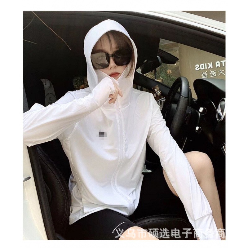 Picture of Ice Silk Sun Protection Clothing Women's Summer Thin UV Protection All-match Sun Protection Clothing Loose Sports Outdoor Hooded Coat Women