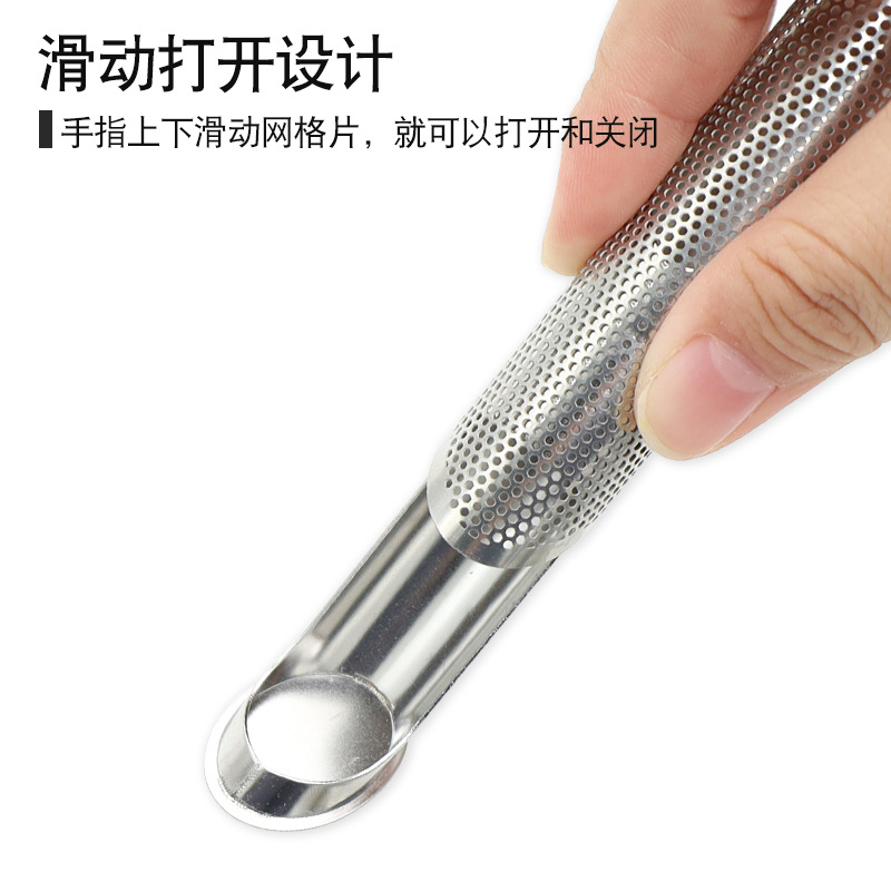 Picture of 304 Stainless Steel Pipe Hanging Tea Infuser Tea Leakage Pipe Handle Tea Leakage Filter Tea Spoon with Tea Handle Tea Set