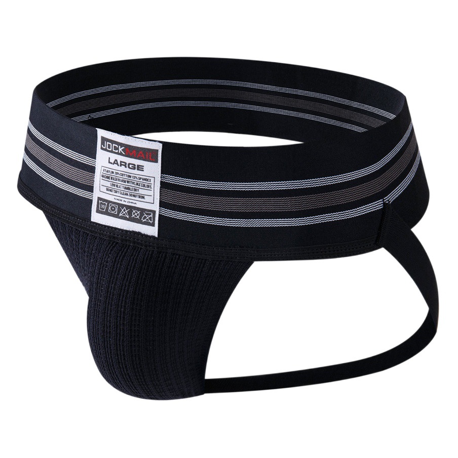 JOCKMAIL men's thong wide belt breathable elastic large bag hip back empty sports double
