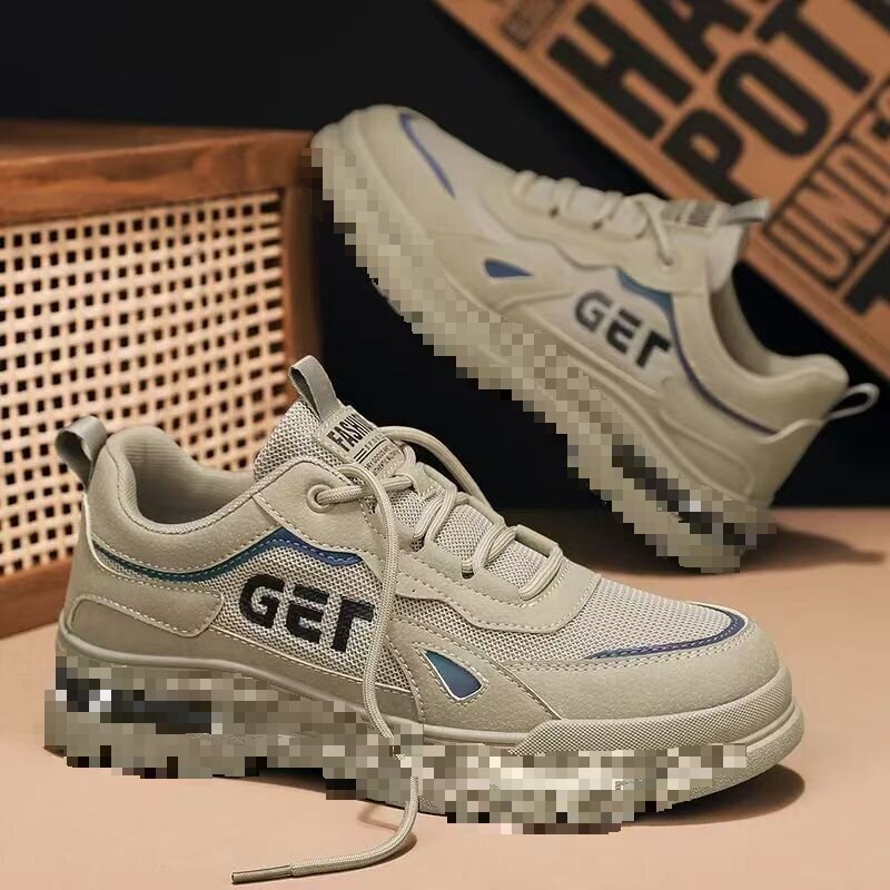 Men's work shoes, summer breathable mesh thin mesh shoes, construction work, wear-resistant workwear, Martin workwear sweat protection trendy shoes