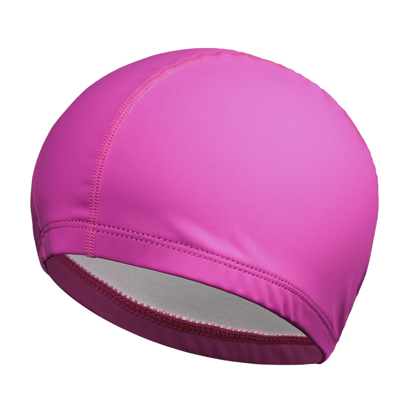 Picture of Pu swimming cap factory wholesale high elastic waterproof breathable head large swimming cap adult men and women PU coated swimming cap