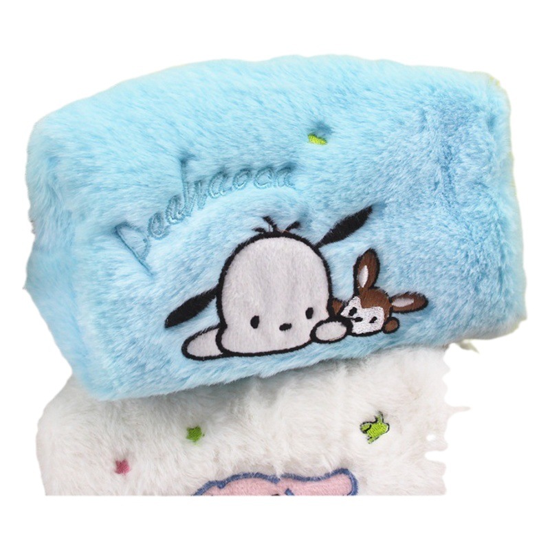 Large Capacity Stationery Pencil Box Cartoon Plush Pencil Bag Cute Student Girl Storage Bag