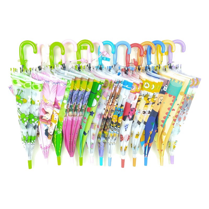 Factory clearance foreign trade supply fresh children's umbrella children's cartoon umbrella 100 styles pattern open blind box random