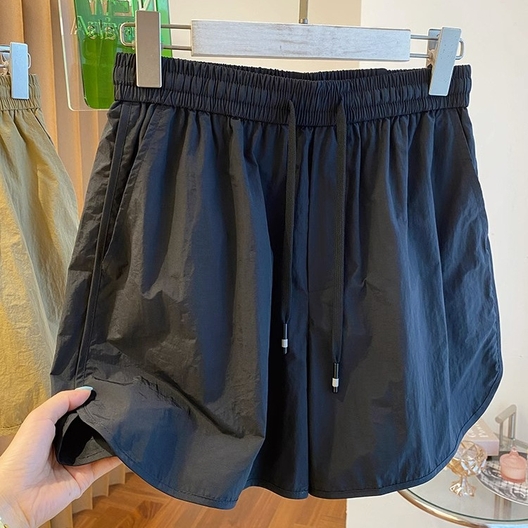 Cross-border Factory Thailand Leisure Sports Shorts Women's Summer Quick-drying High Waist Loose Loose Wide-leg Pants Shake Tone Taobao