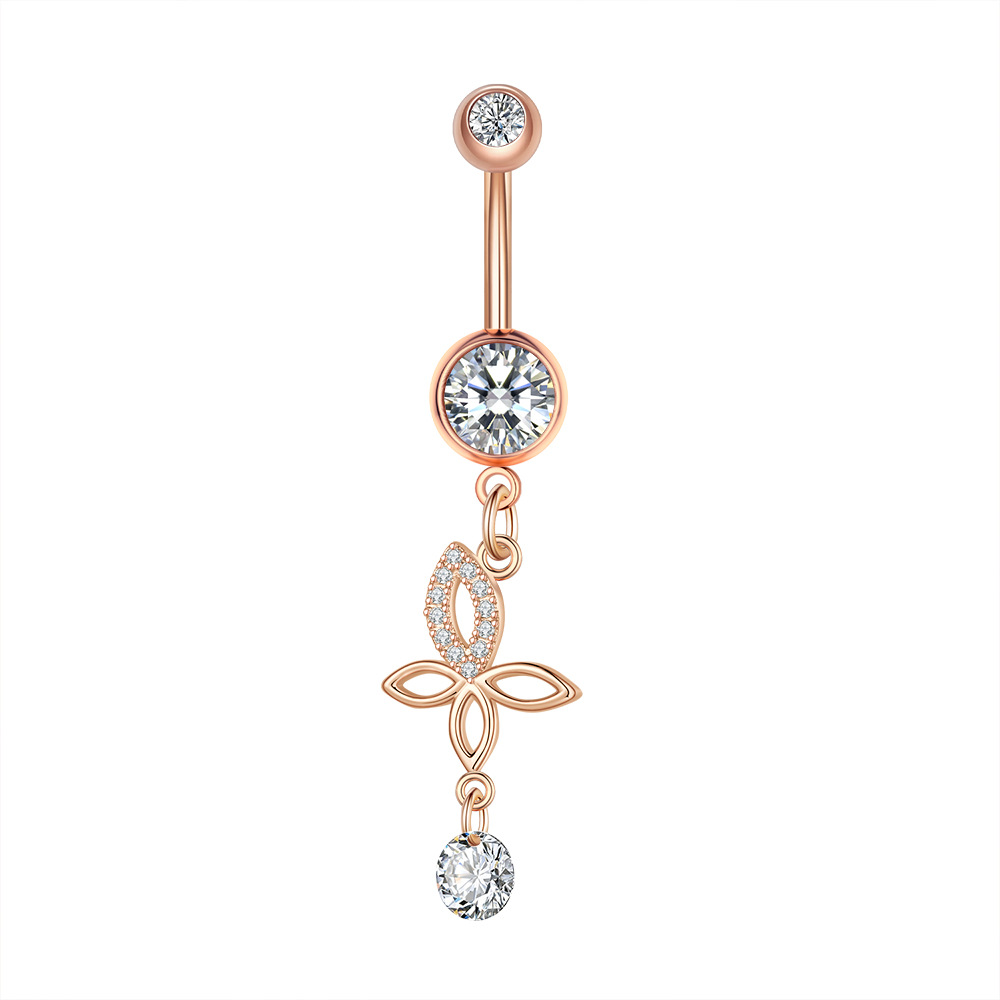 Picture of Cross-border e-commerce new zircon belly button ring belly button nail piercing jewelry online wholesale