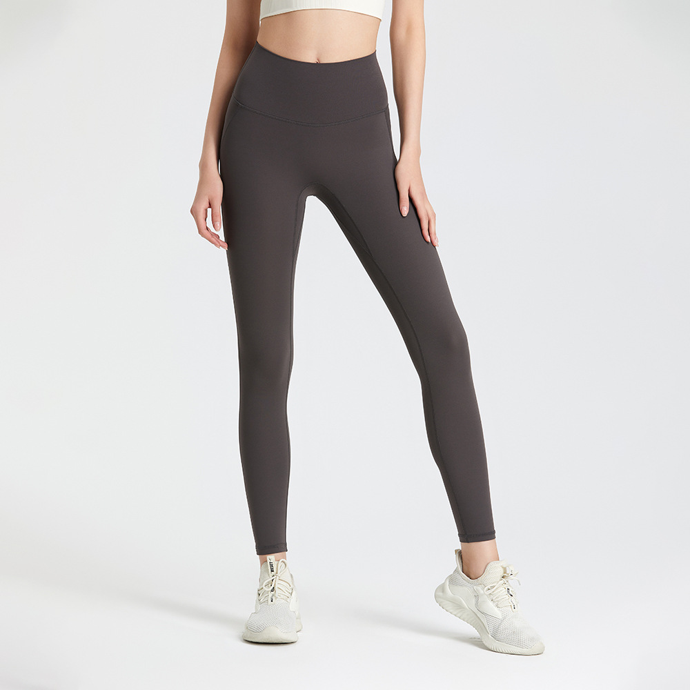Picture of No-Wearing Underwear Zero Sense One-Piece Yoga Pants Seamless Naked Sense Back Pocket Peach Hip Tight Sports Fitness Pants