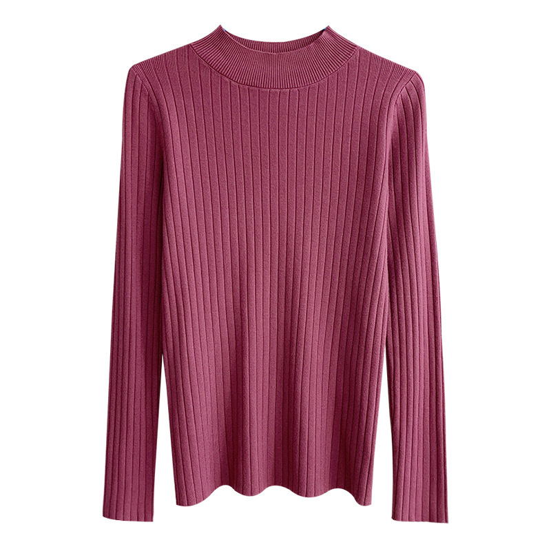 Picture of Half Turtleneck Bottoming Shirt for Women with Thin Inner Wear 2024 Autumn and Winter New Style Short Knitwear Long-Sleeved Knitwear Top