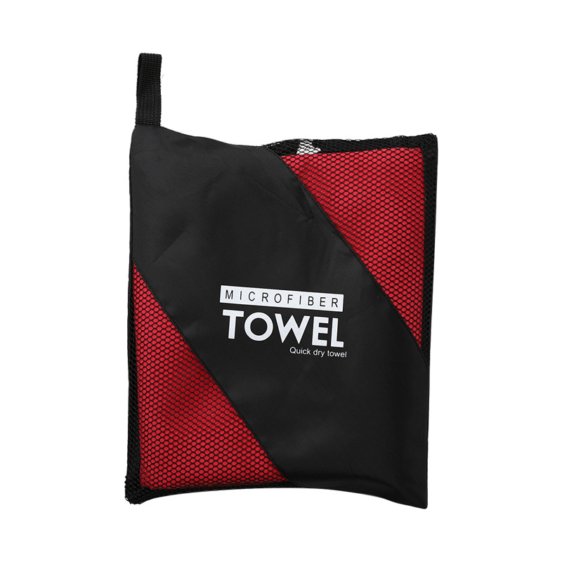 Picture of Quick-Drying Beach Towel Multi-Color Portable Quick-Drying Fitness Sports Towel Outdoor Beach Towel Mesh Bag