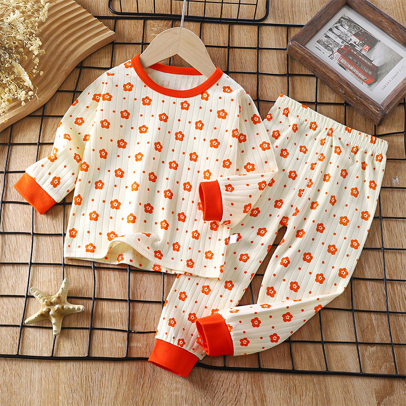 Picture of Children's Cotton Underwear Set, New Autumn Style, Baby Boys' Loungewear, Girls' Pajamas, Autumn Clothes and Pants, Children's Clothing