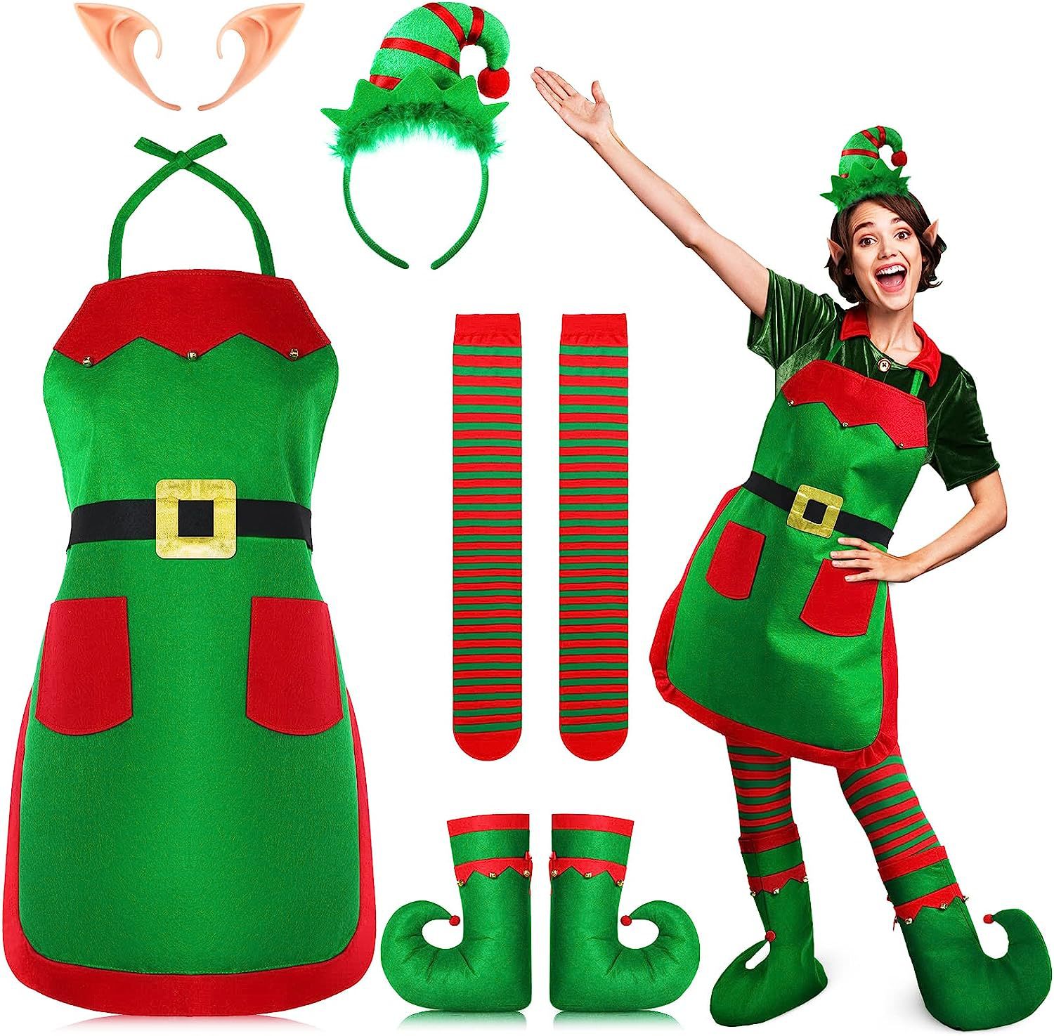 Picture of New Christmas decorations Christmas holiday costumes Christmas kitchen apron family party supplies hat
