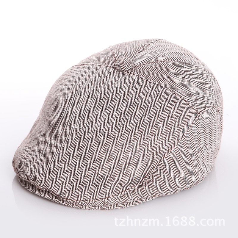 Picture of Icap/South China Spring & Fall Kidsren's Beret Baby Forward Hat Korean Style Herringbone Peaked Cap