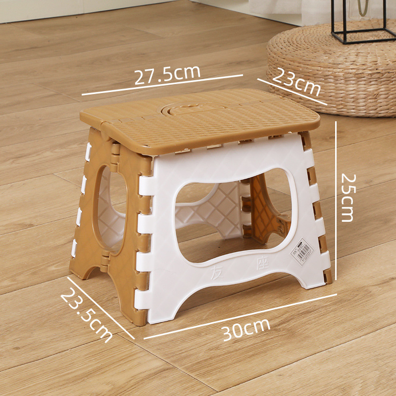 Picture of Thickened Plastic Folding Stool Portable Mini Outdoor Adult Children Chair Bench Portable Train Mazar