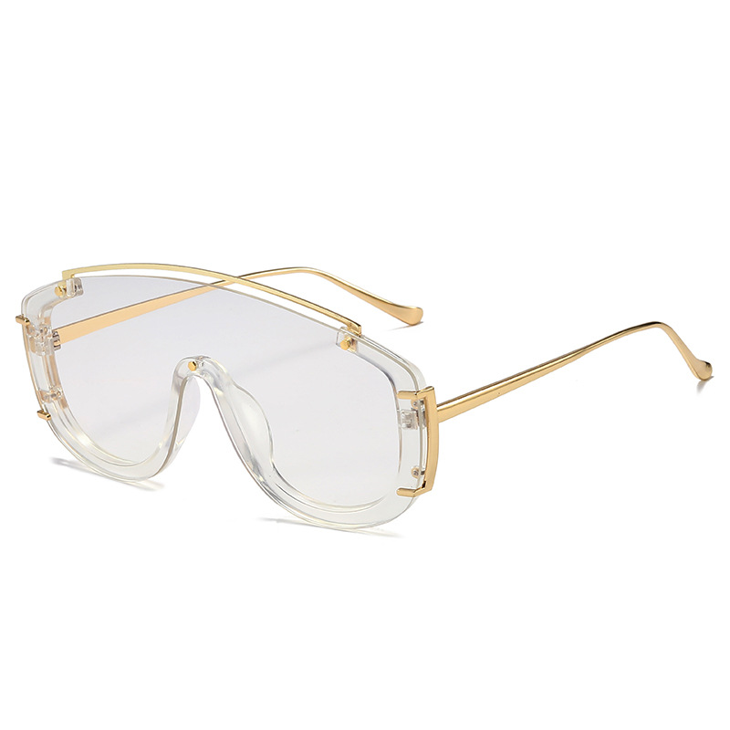 Picture of 2022 Europe and the United States new large frame conjoined color ins sunglasses cross-border personality modern fashion net red sunglasses women