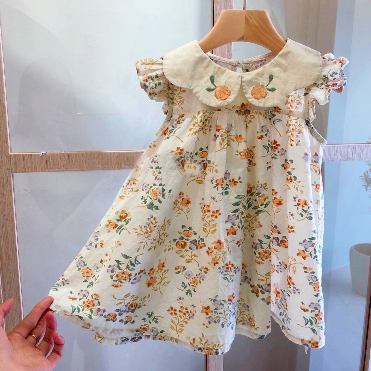 Picture of Girl's butterfly dress 2024 Summer mesh one-year-old dress female Western princess baby dress