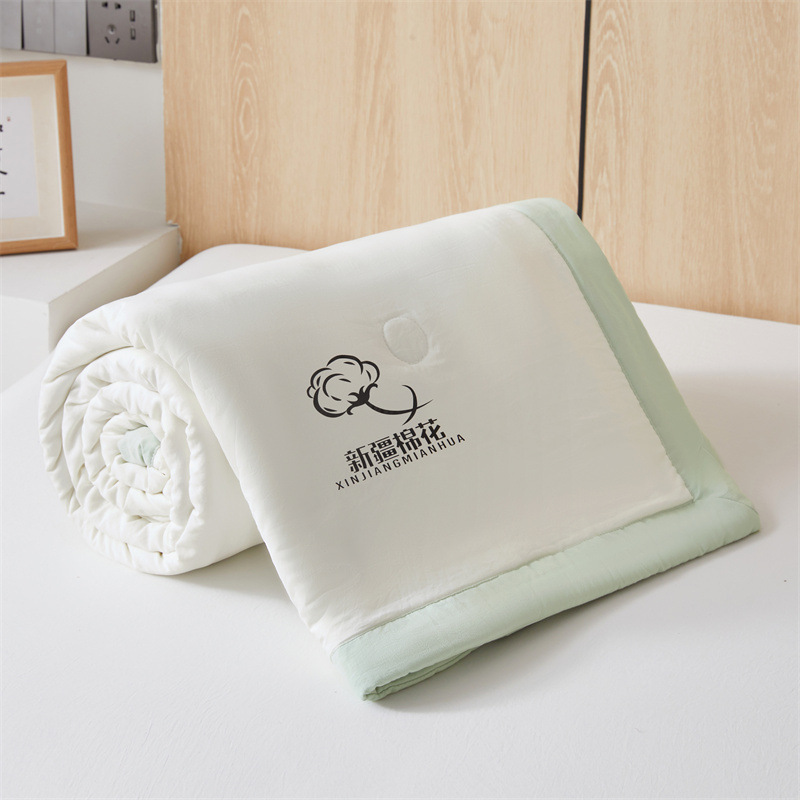 Picture of Class A Maternal and Infant Grade Non-printed Summer Quilt Xinjiang Cotton Air-conditioning Quilt Core Machine Washable Summer Cool Quilt Summer Thin Quilt