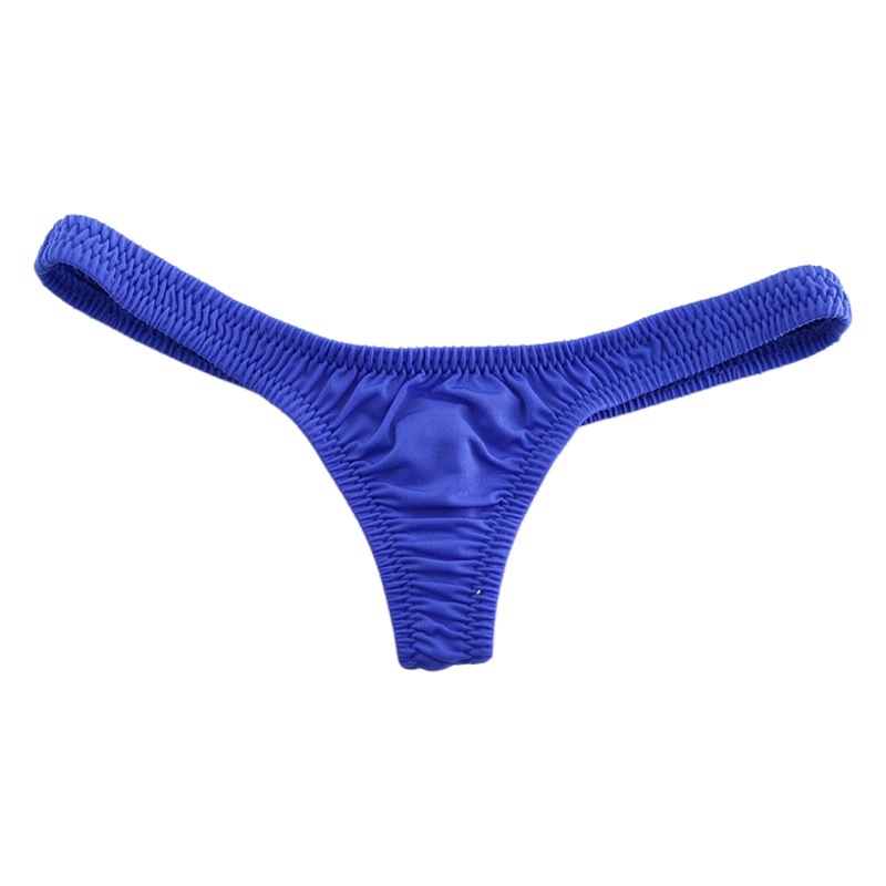2023 new men's thong ultra-low waist no pocket sexy T pants candy-colored ins hot youth men's pants