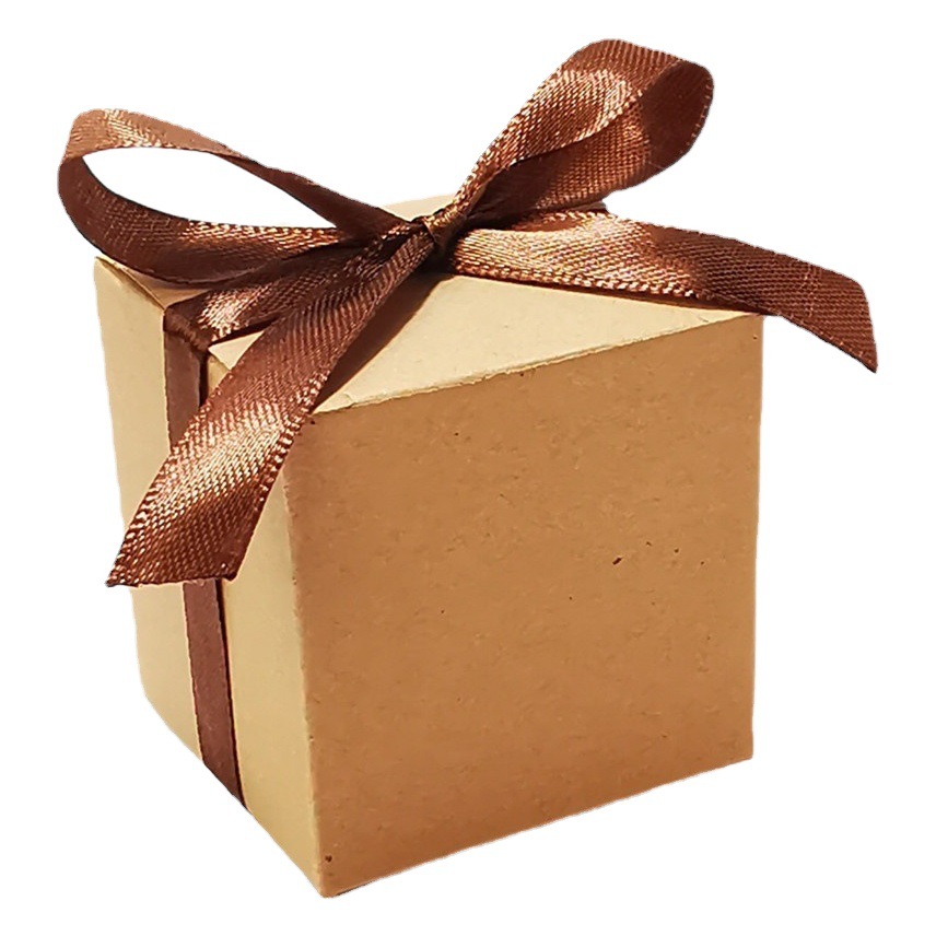 Kraft Paper Square Box Vintage Personality Wedding Candy Box Birthday Baby Candy Paper Box Small Square Box Explosions