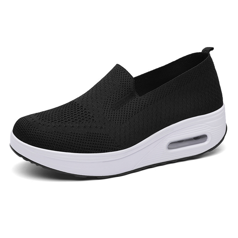 Picture of Foreign Trade 2025 Large Size Women's Shoes Pure Color Breathable Fly Woven Shoes One-Leg Women's Sports Shoes Socks Casual Shoes
