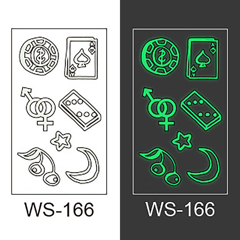 Picture of New Luminous Tattoo Sticker Nightclub Bar Music Festival Carnival Party Tattoo Sticker Note Glow Cool Face Sticker