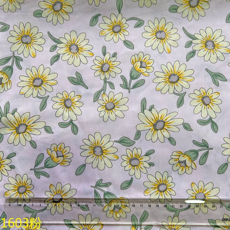 Pink Daisy Pure Cotton Fabric Japanese Style Floral Pure Cotton Printed Cotton Home Fabric Han Dynasty Cheongsam Fabric