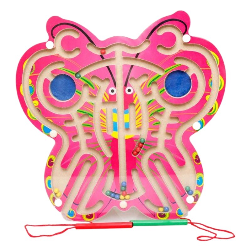 Wooden Puzzle Family Interactive Kidsren's Toys Magnetic Pen Track Maze Various Magnetic Maze Wholesale