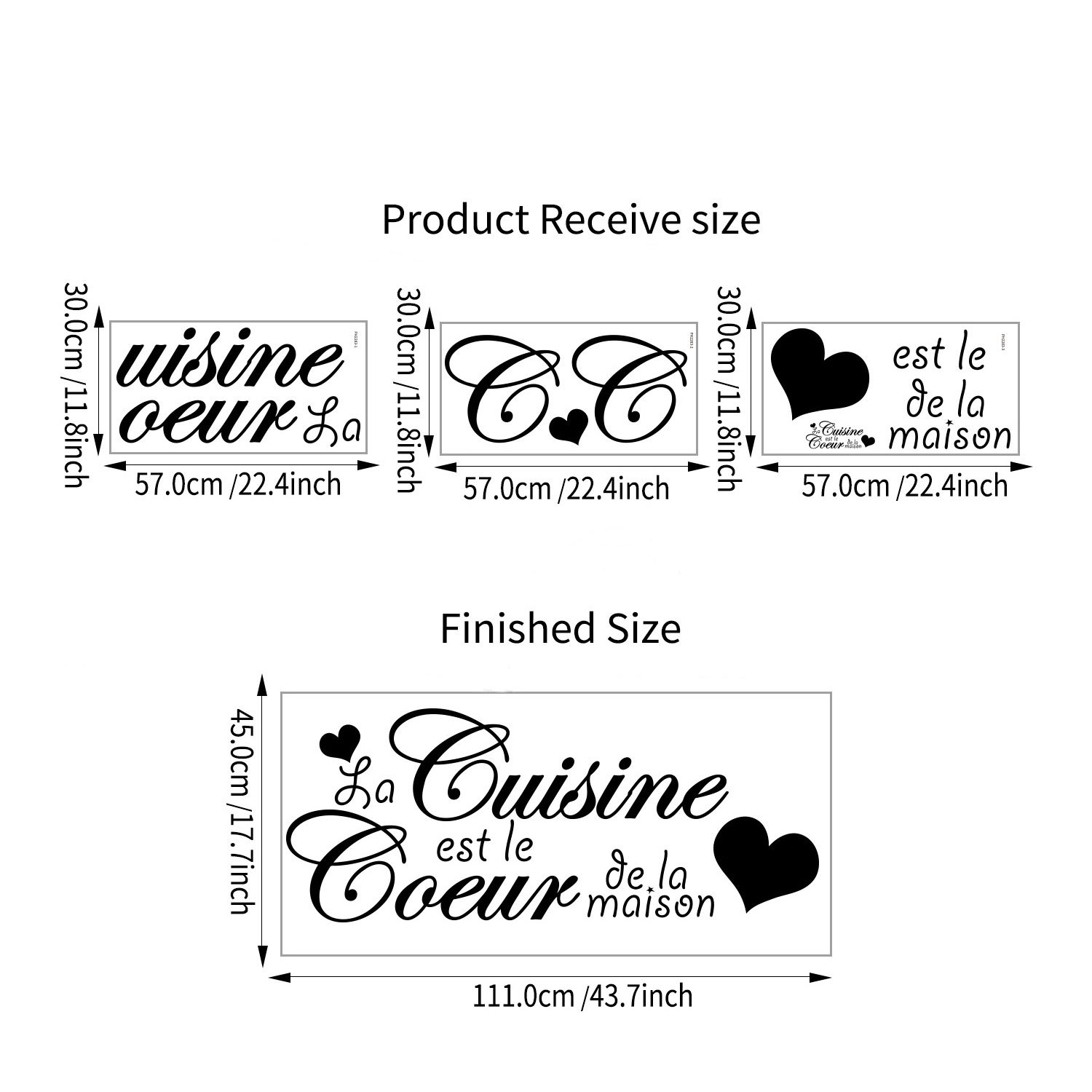 Picture of Love cuisine carved cross-border removable fashion creative wall stickers Kitchen restaurant background decoration ph2283