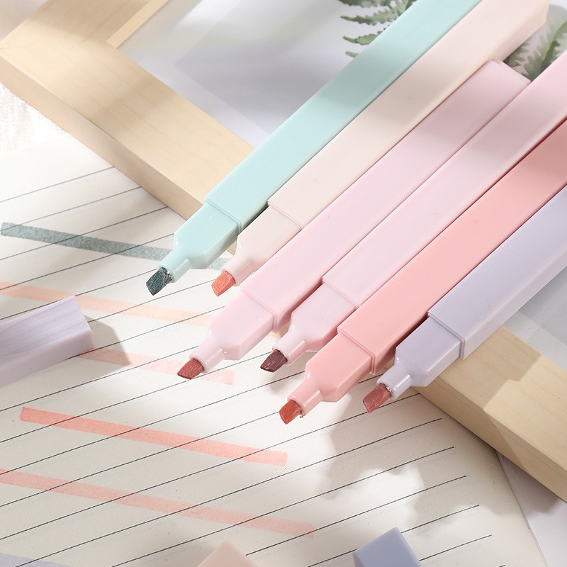 Bulk Sweet Salt Color Rod Fluorescent Pen Eye Protection Color Hand Account Pen Creative Stationery Student Mark Key Marking Pen Factory