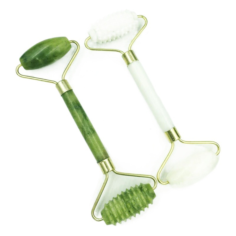 Natural Jade Jade beauty container massage stick roller Jade massager beauty jade massage stick