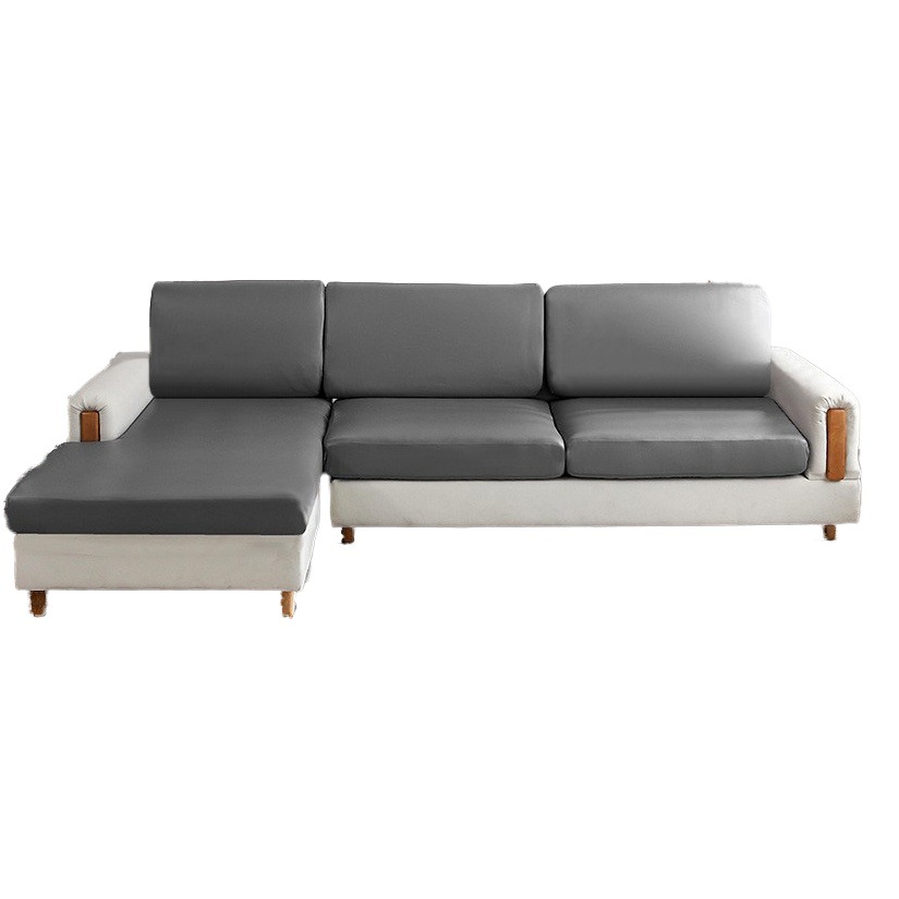 Four Seasons Universal Simple Modern Leather Sofa Cushion Cover Waterproof and Dustproof Advanced Sense Light Luxury Leather Sofa Cushion Cover