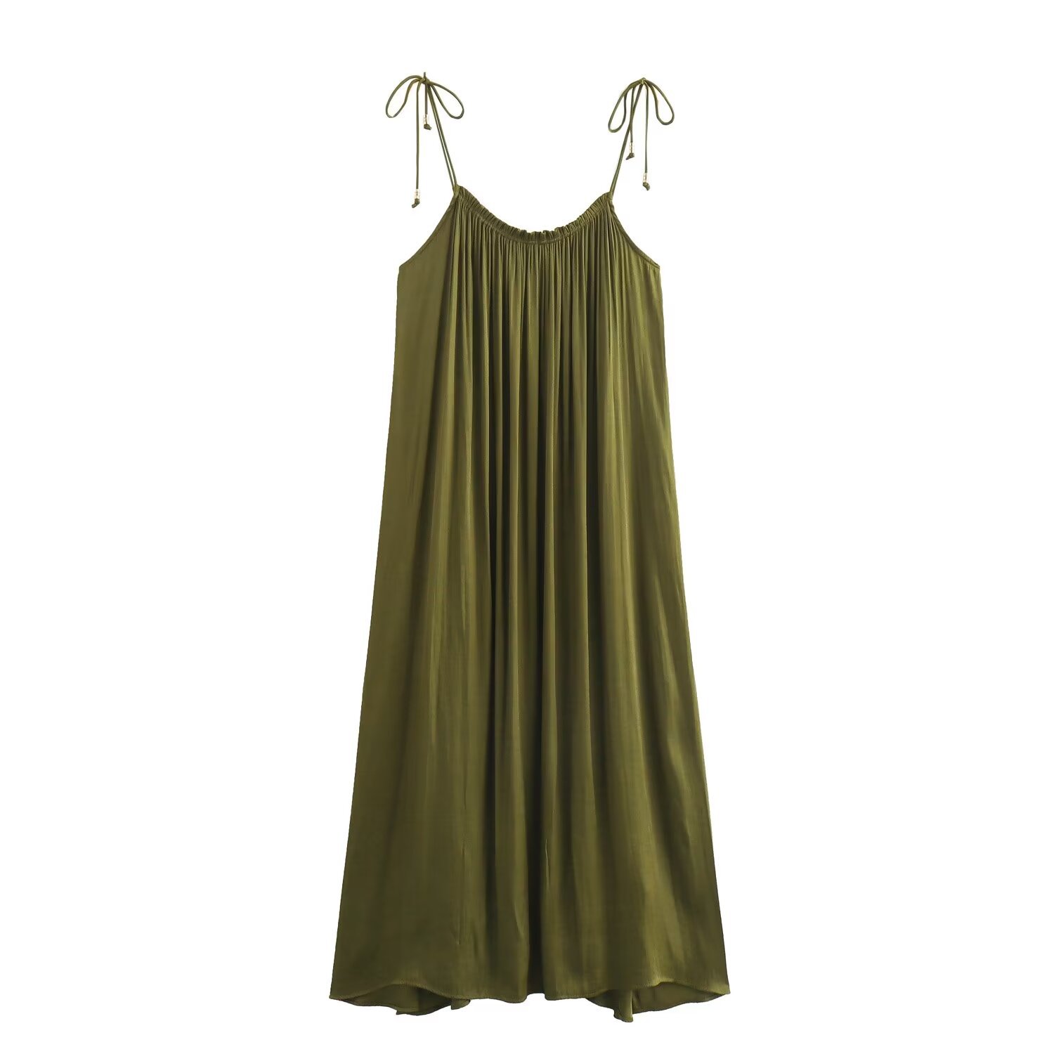 Amazon Cross-border Women's Wear European and American ins Style 2024 Summer Beaded Underwear Loose Sling dress 10550