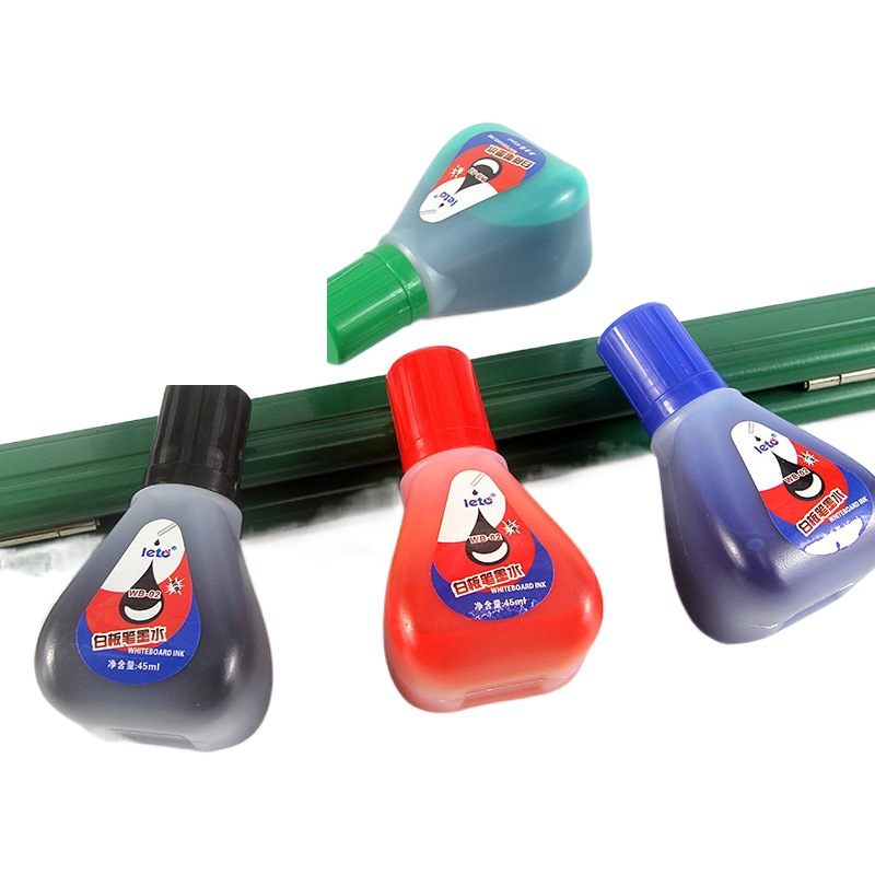 Cross-border exclusive for Letu whiteboard pen refill 45ML erasable ink black blue red green four-color marker ink