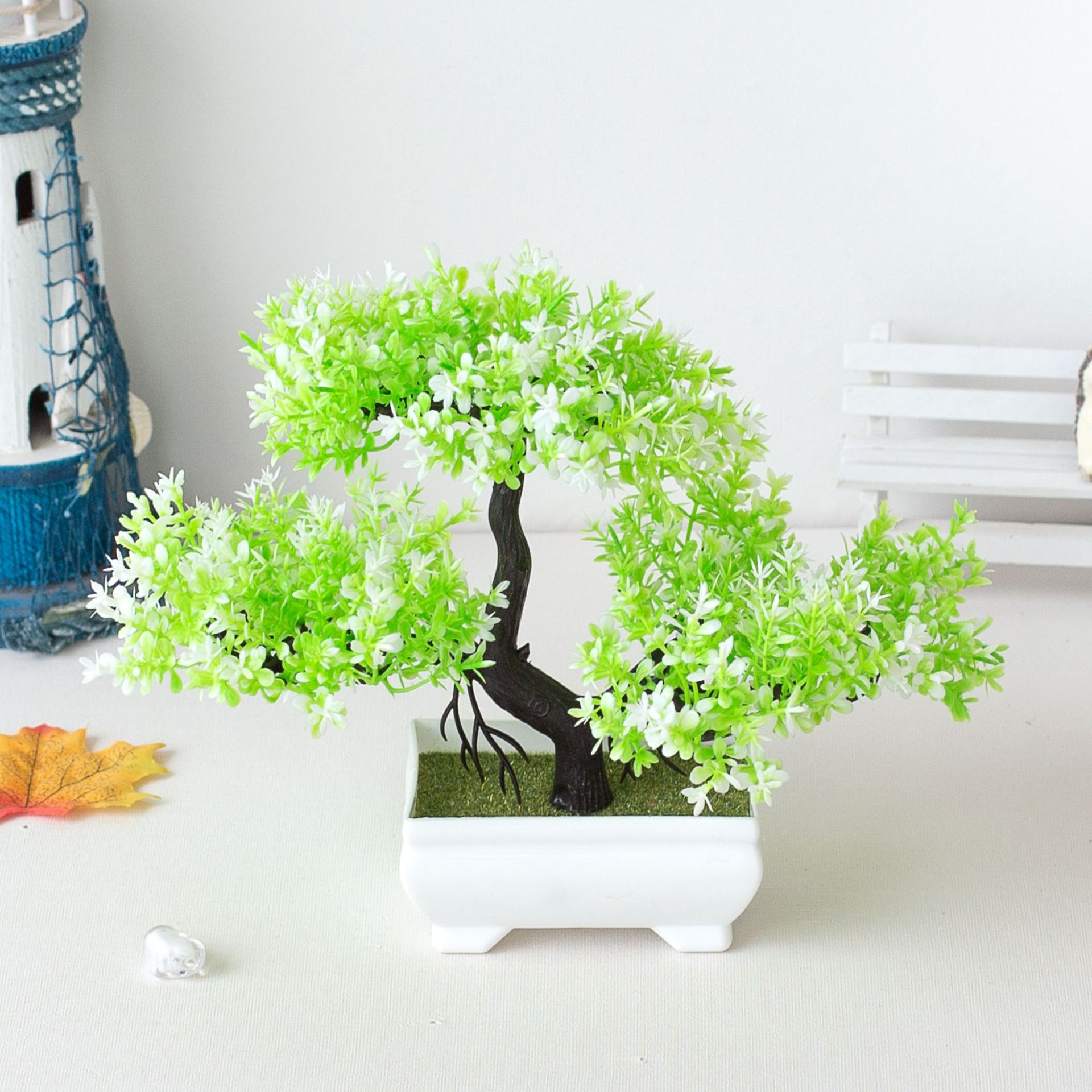 Picture of Factory direct three-pronged small green pine simulation plant home decoration ornaments bonsai bonsai
