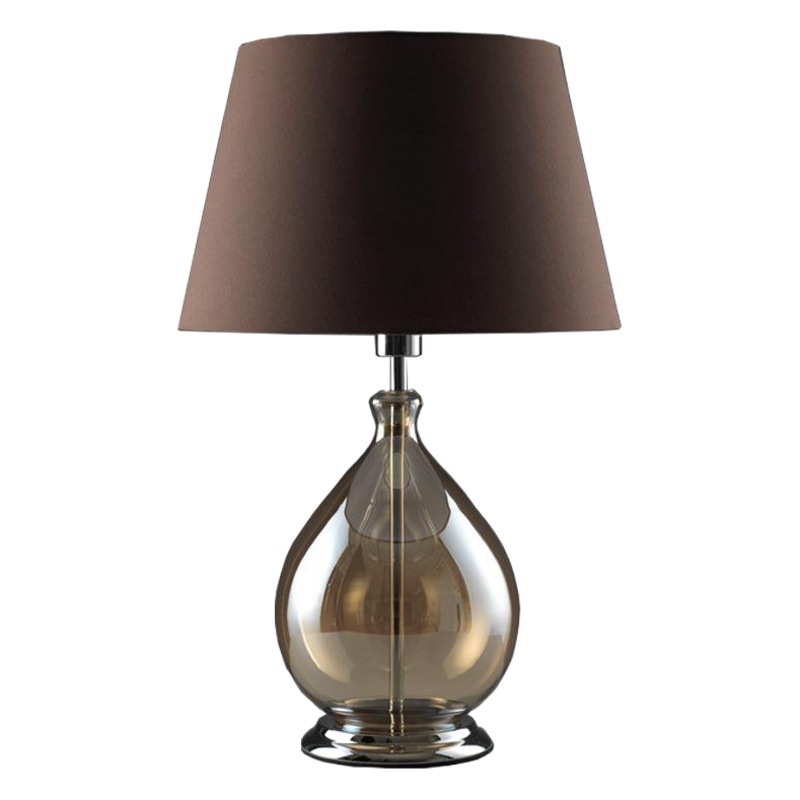 Post-modern simple cognac glass table lamp Nordic simple European American model room hotel fabric lampshade table lamp set