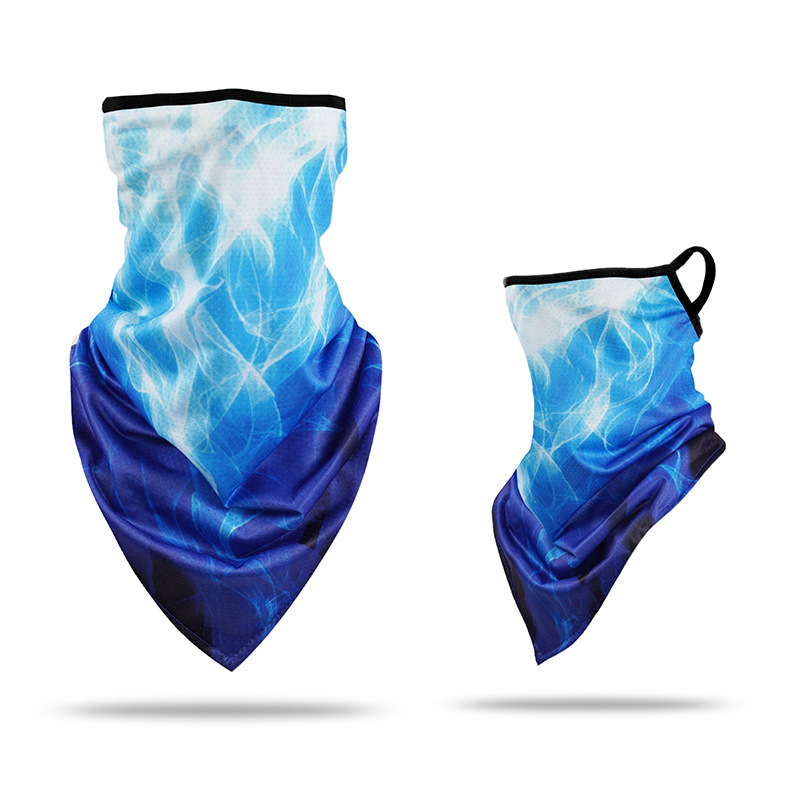 Picture of Ice Silk Ear Hanging Mask Triangle Towel Neck Set Mesh Sunscreen Outdoor Riding Fishing Windproof Scarf Men's and Women's Face Towel Summer