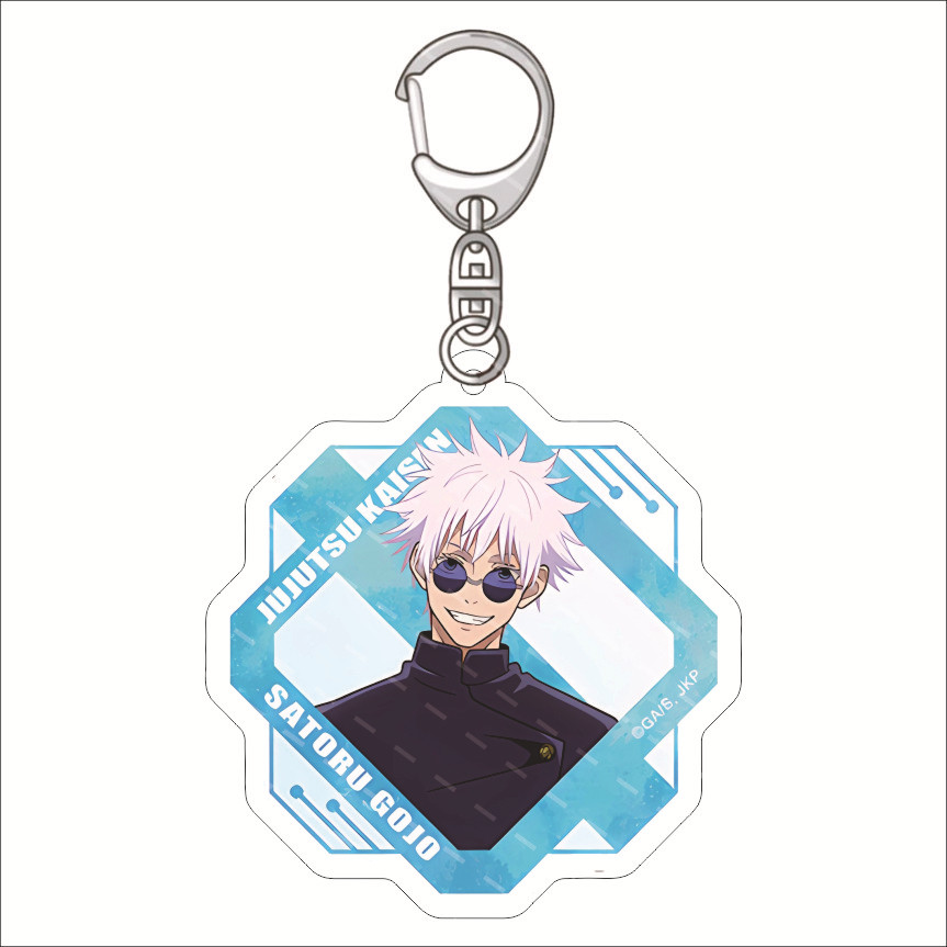 Picture of Curse battle: Huaiyu Jade folding key chain Five Wu Xia Youjie Fu black seer acrylic pendant