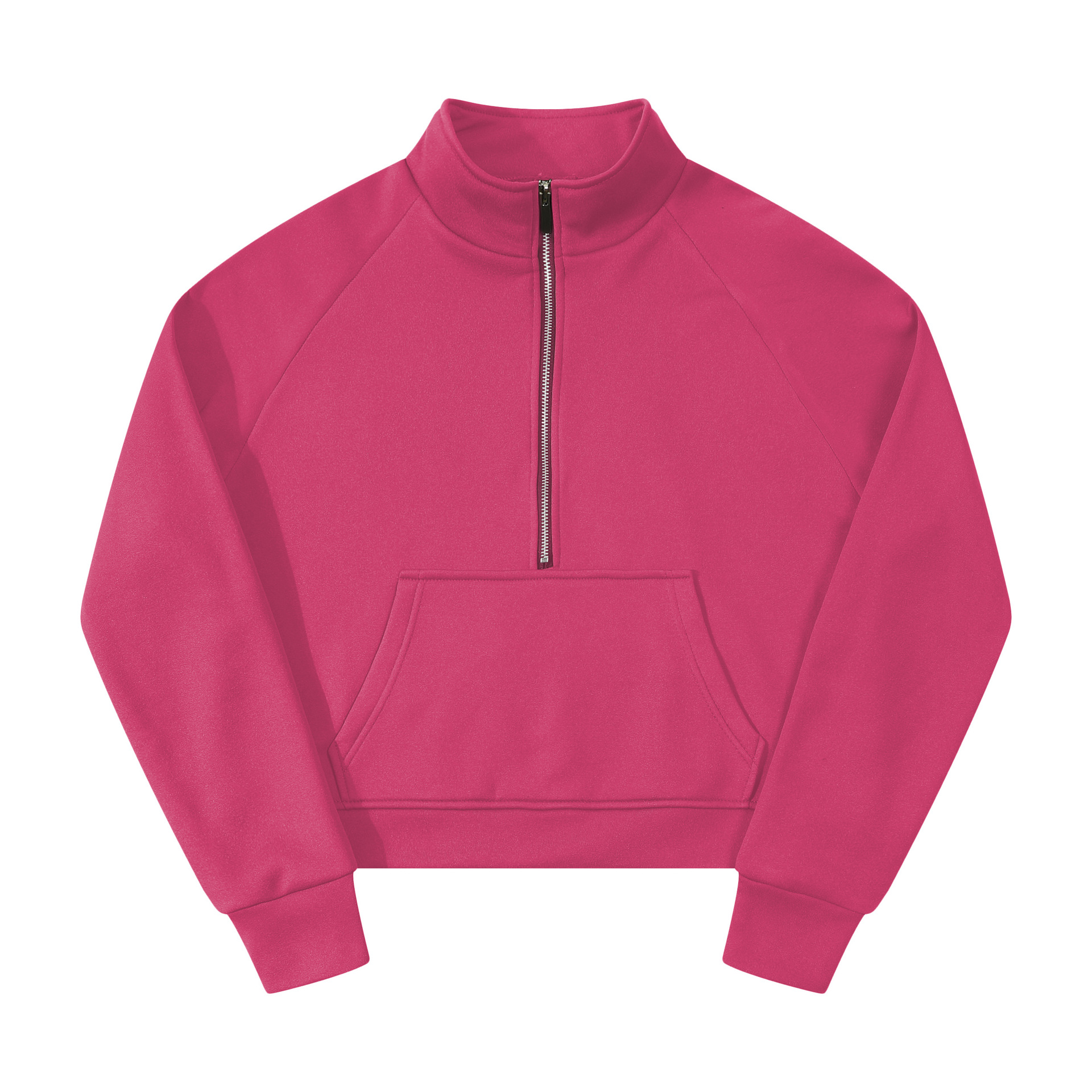 Picture of Foreign Trade European and American Raglan Sleeve Sweater Women's Autumn and Winter Fleece Loose Jacket Semi-Zipper Shirt with Vertical Collar Foreign Trade Long Sleeve Sweater