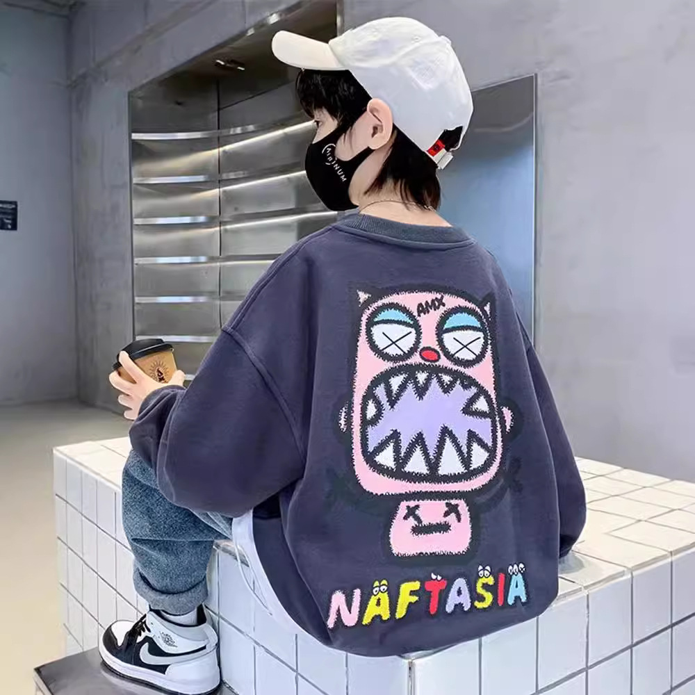 2024 new children's clothing boys vests boys spring and autumn clothes base shirt new big children a generation of hair