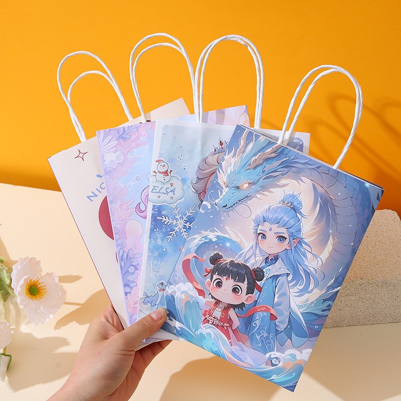 Cartoon Gift Bag Children's Small Gift Bag Advanced Sense Gift Bag Friends Gift Kraft Paper Bag