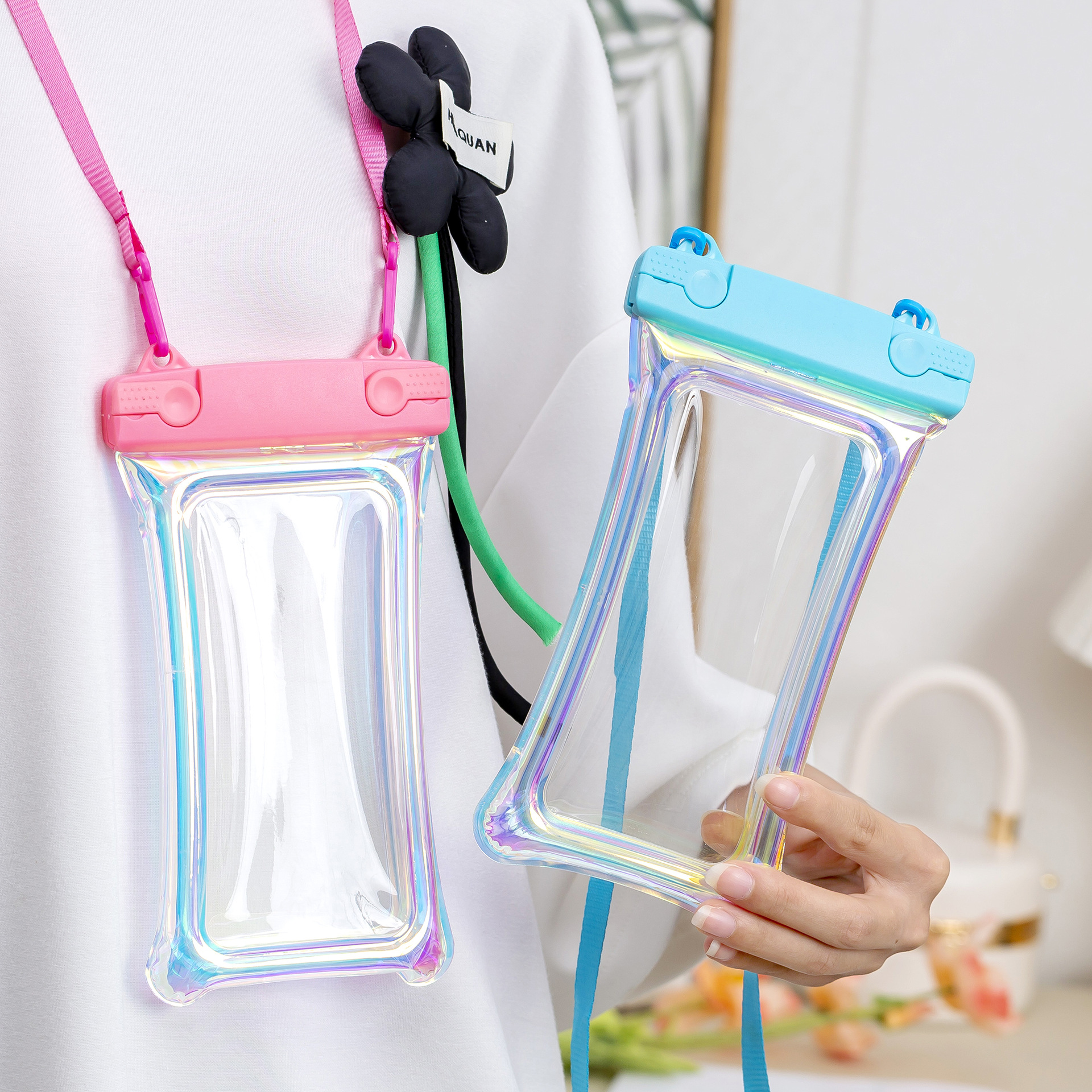 Airbag Mobile Phone Waterproof Bag Touchscreen Laser Colorful Floating Waterproof Mobile Phone Case Inflatable Floating Waterproof Mobile Phone Bag