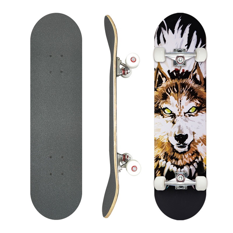Picture of 31 inch skateboard professional adult street maple four-wheel beginner children double rocker concave skateboard