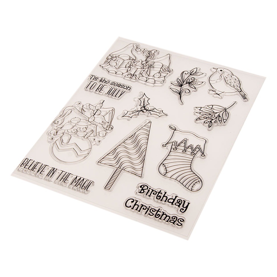 Transparent seal DIY hand account transparent seal rubber stamp Christmas T1975