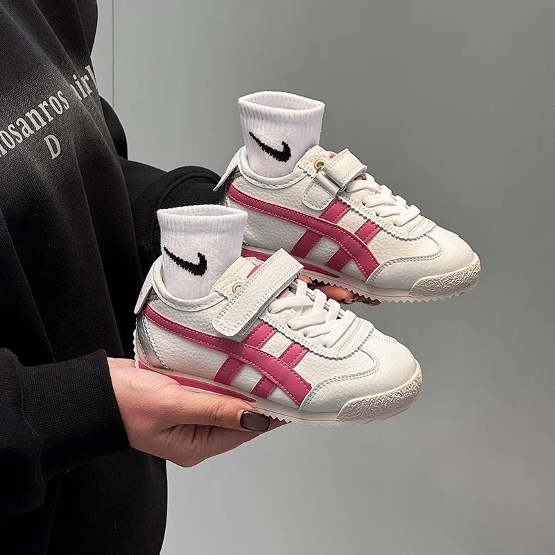 2025 New Children's Argan Shoes, Boys' Leather Waterproof Skate Shoes, Girls' Fashionable Korean Style Sports Shoes, Casual Flats