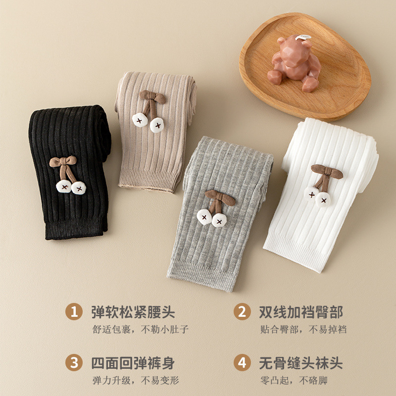 Picture of Girls leggings spring and autumn nine children's tights Korean version of girls baby solid color pit bottoms wholesale
