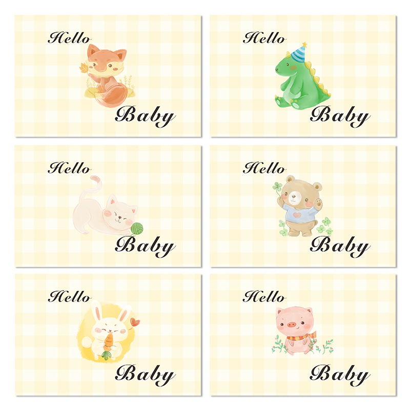 Picture of 84 hello baby welcome newborn baby blessing thank you celebrate white cardboard greeting card support greeting card