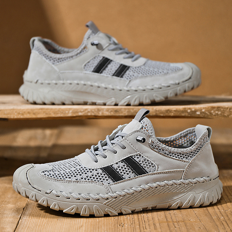 Amazon mesh shoes for men, summer breathable, lightweight, odor-resistant, outdoor sports casual shoes, soft-soled travel sandals for men
