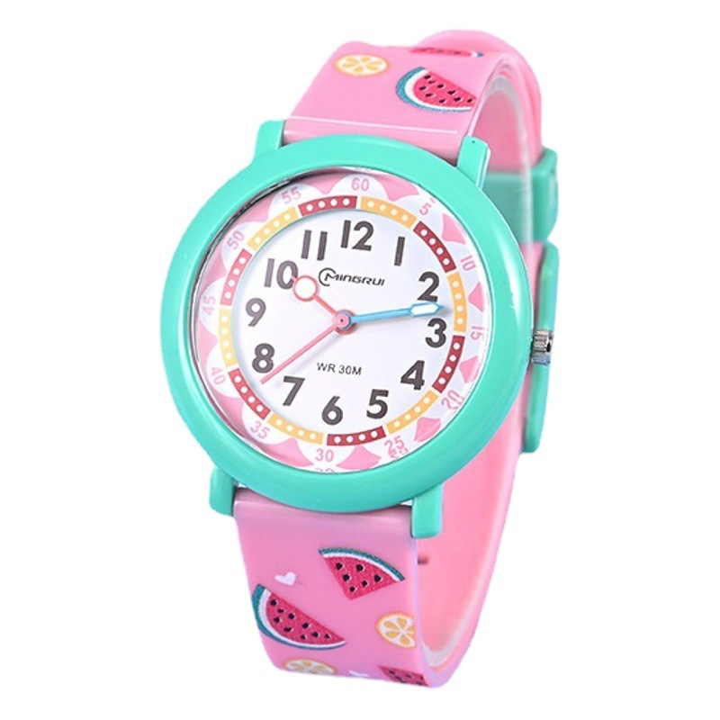 Manufacturer's Watch for Primary School Girls, Waterproof, Silent, Cute and Warm, Home Sports Pointer, Children's Delivery