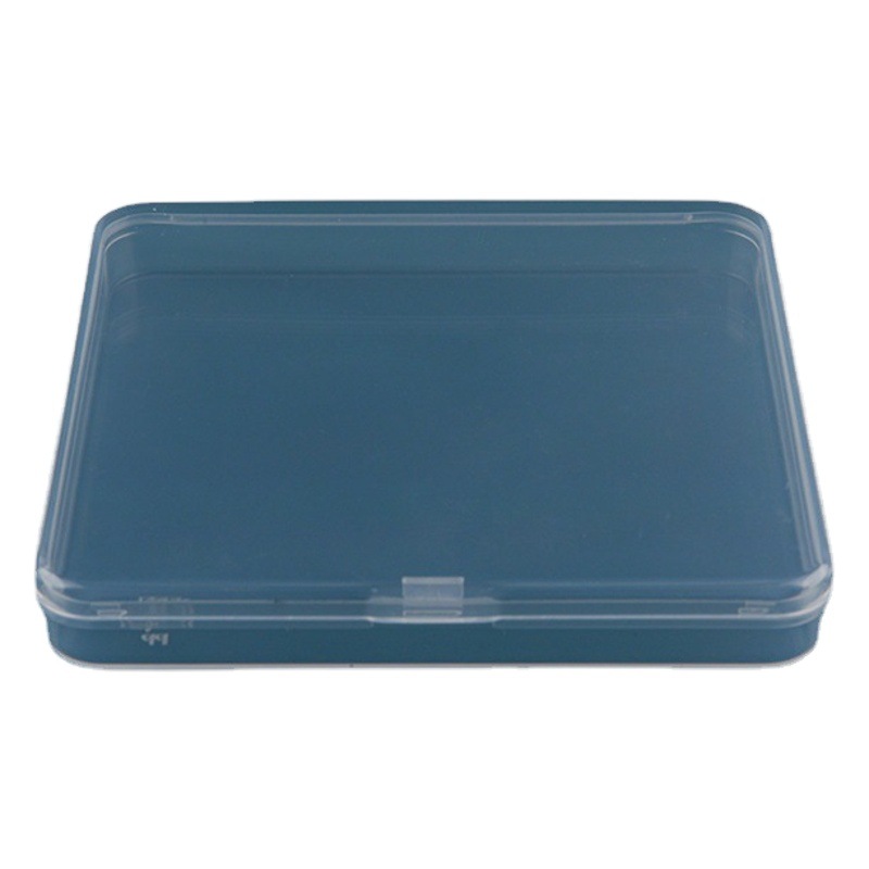 Electronic components packaging box transparent square plastic box flip accessories plastic box flat box small parts storage box