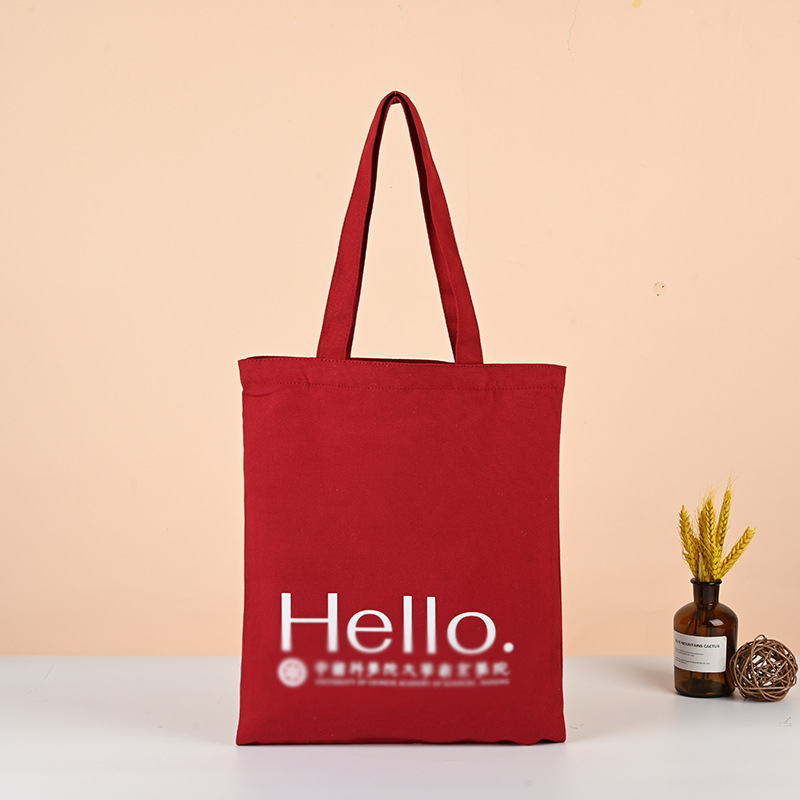 Canvas drawstring bag customized creative English dustproof storage drawstring bag rice canvas packaging bag customization