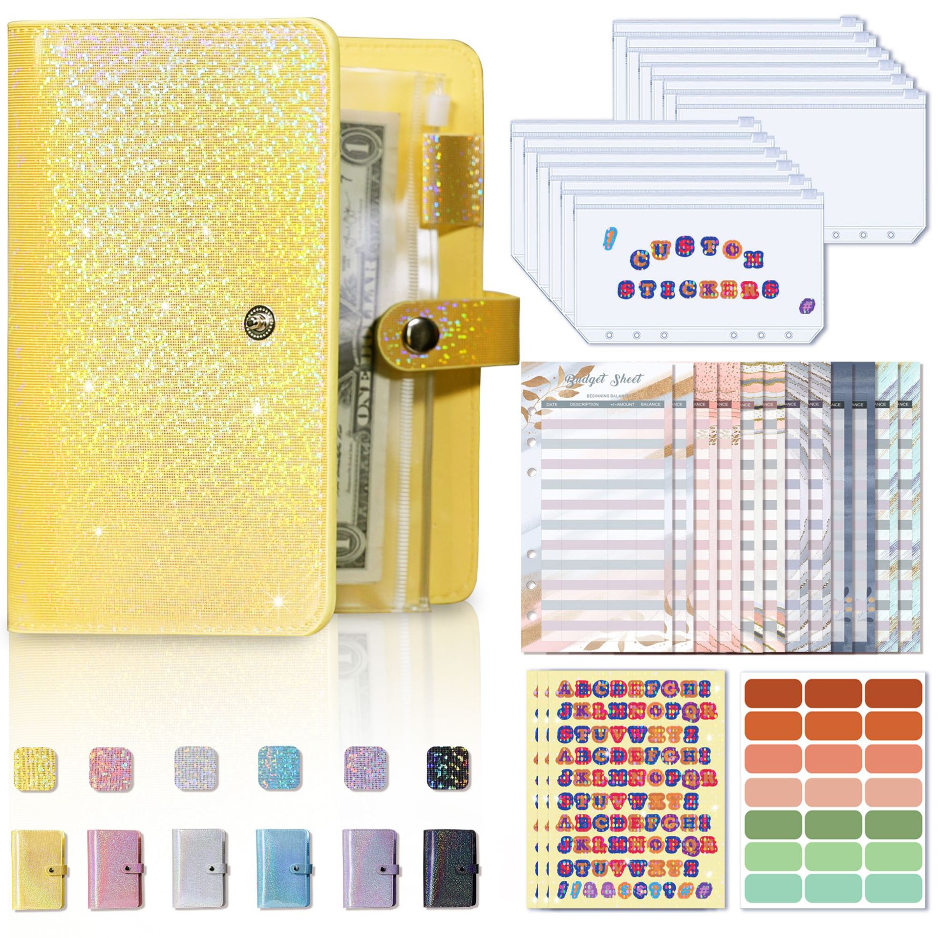 Picture of Cross-Border Morandi A6 Loose-Leaf Accounting Notebook Creative Macaron Cash Budget Financial Planning Hand Ledger